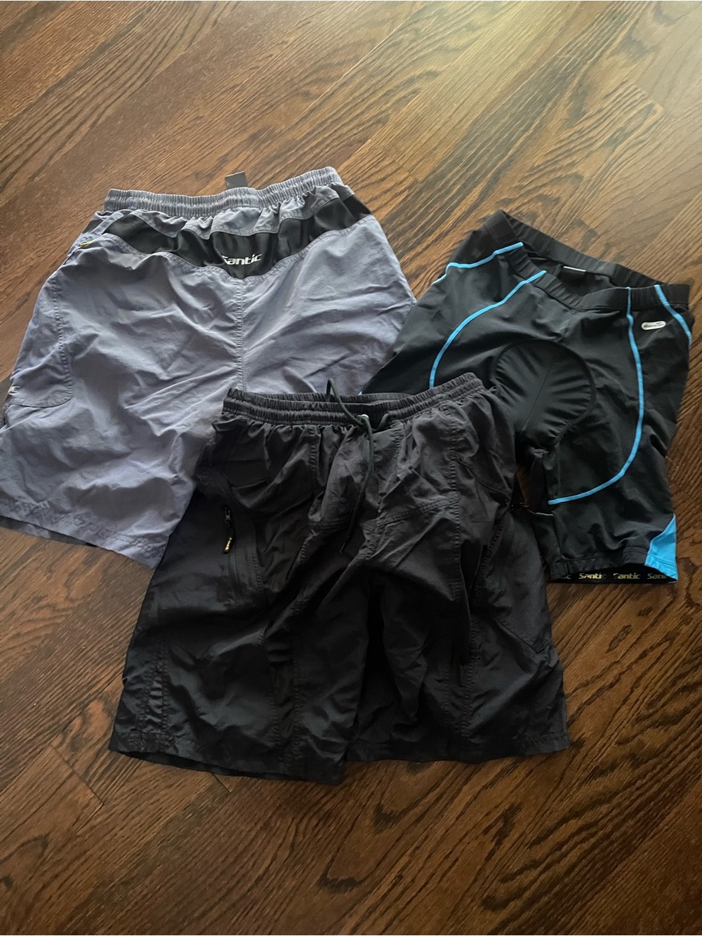 Lot of 3 Men's Black and Gray cycling  bike Shorts
-  Run & Liner Short